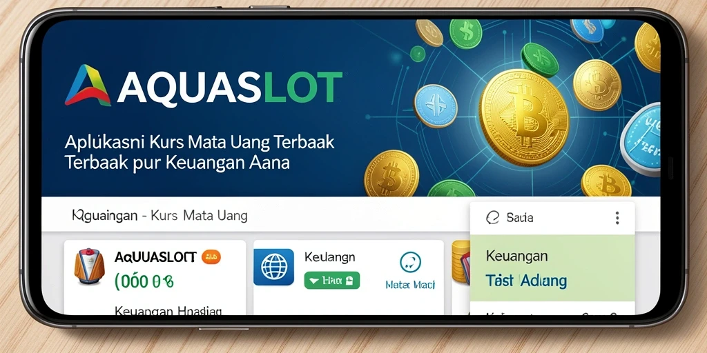 Antarmuka AQUASLOT yang menampilkan kurs mata uang terkini.