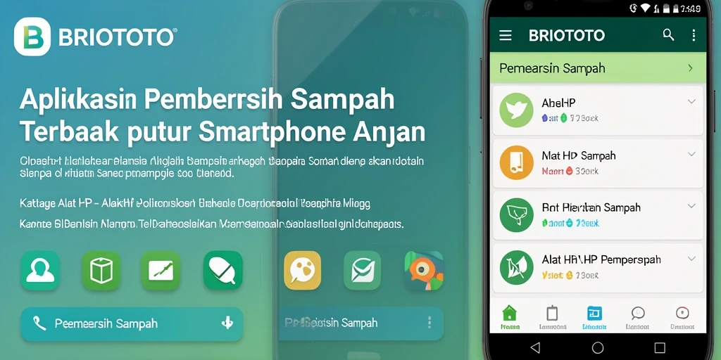 Tampilan utama BRIOTOTO dengan fitur pembersih sampah yang intuitif.