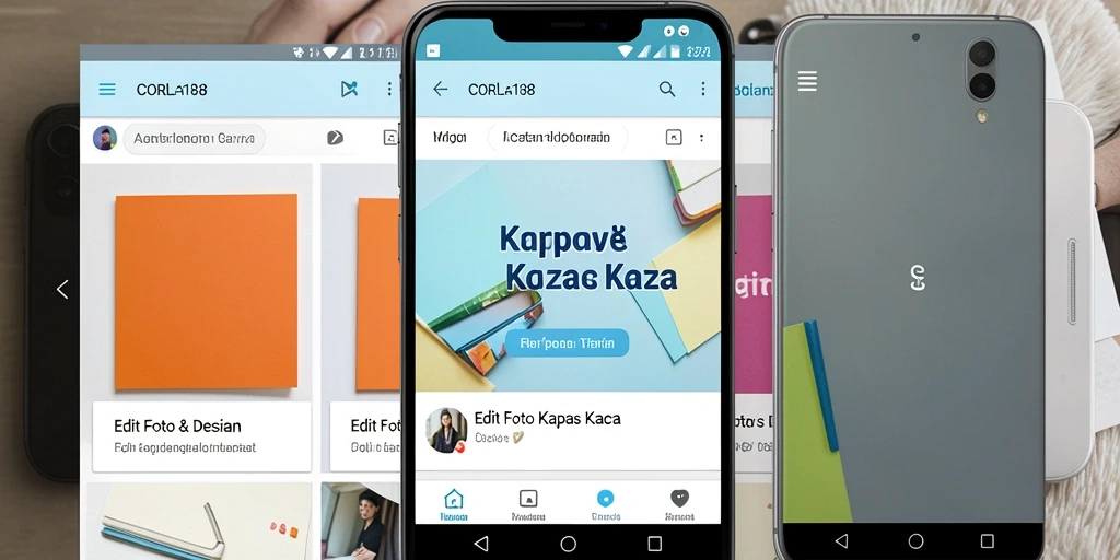 Antarmuka aplikasi CORLA188 untuk Edit Foto Kertas Kaca yang menarik.