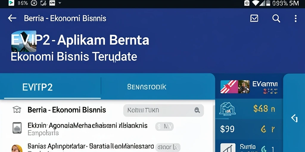 Tampilan antarmuka EVIP2 untuk berita Ekonomi Bisnis terbaru.