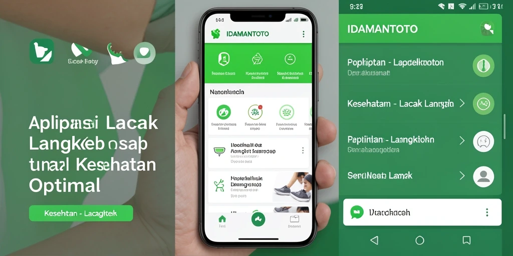 Tampilan antarmuka utama IDAMANTOTO yang menampilkan fitur Lacak Langkah.