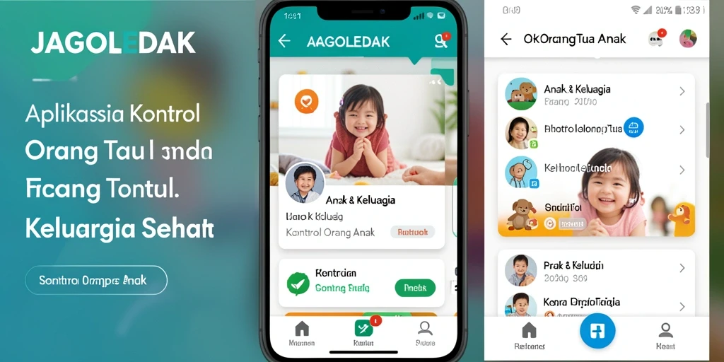 Tampilan antarmuka aplikasi JAGOLEDAK untuk kontrol orang tua yang efektif.