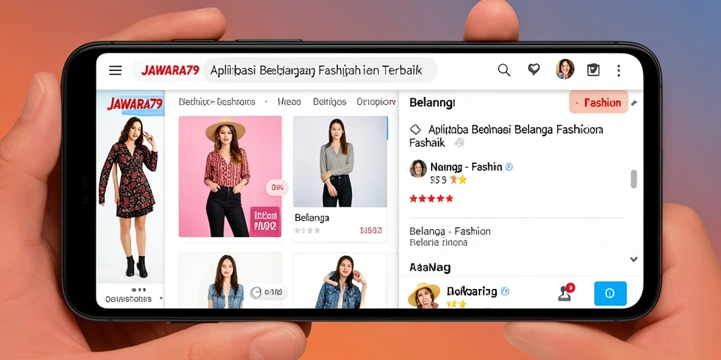 Antarmuka JAWARA79 menampilkan produk fashion yang menarik.