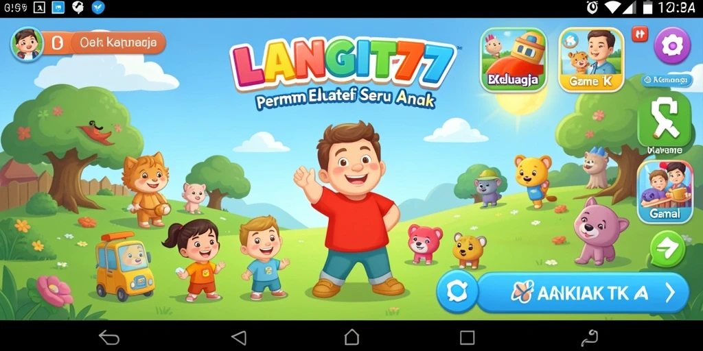 Antarmuka menyenangkan anak dengan permainan edukatif yang menarik.