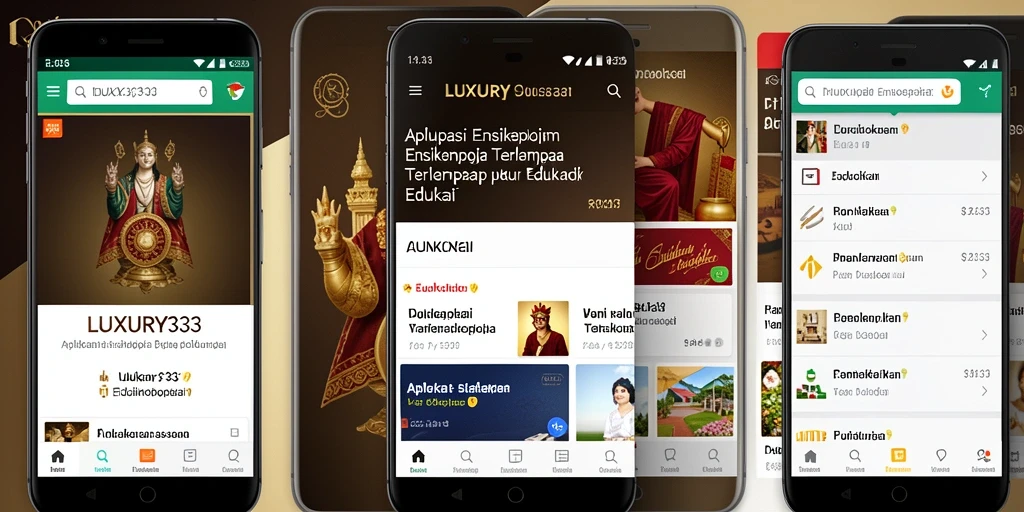 Antarmuka aplikasi LUXURY333 dengan tampilan yang informatif