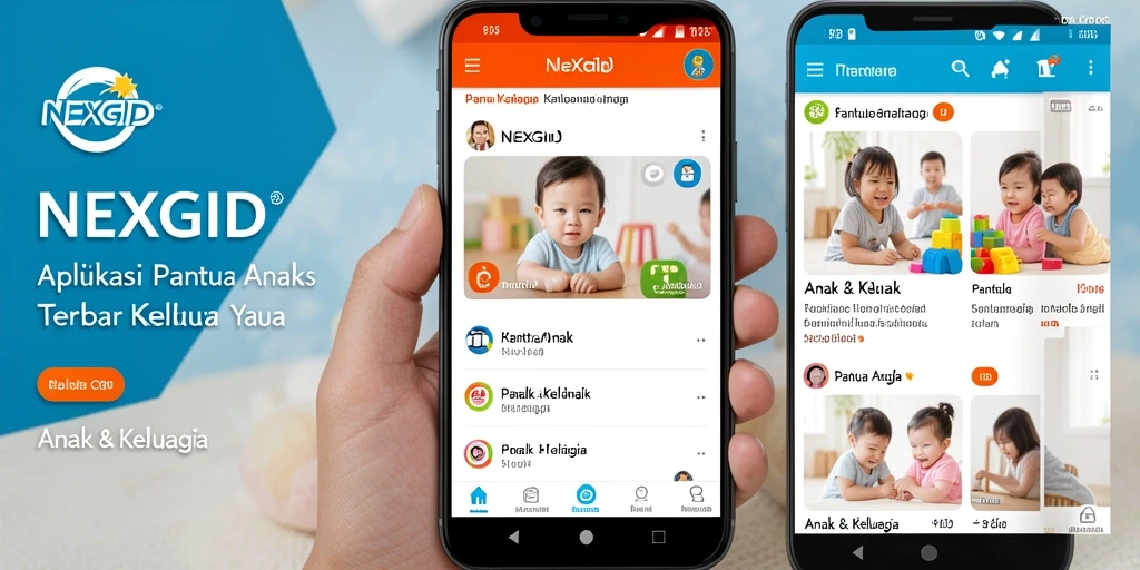 Antarmuka aplikasi NEXGID untuk memantau aktivitas anak yang intuitif.
